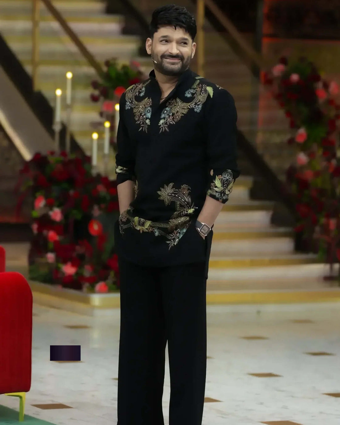 Kapil Inspired Embroidered Kurta Set for Men - Wedding & Festive Wear