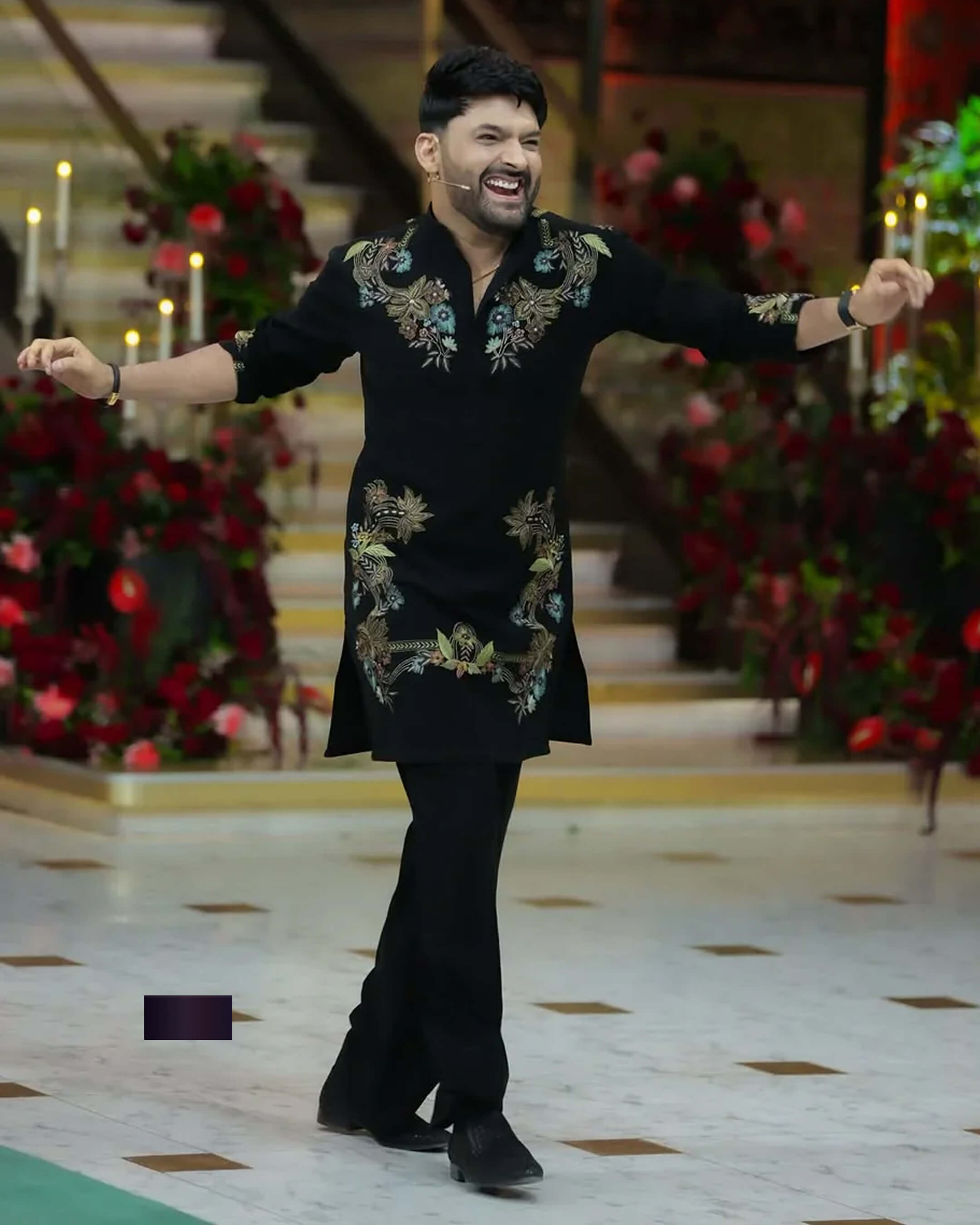 Kapil Inspired Embroidered Kurta Set for Men - Wedding & Festive Wear