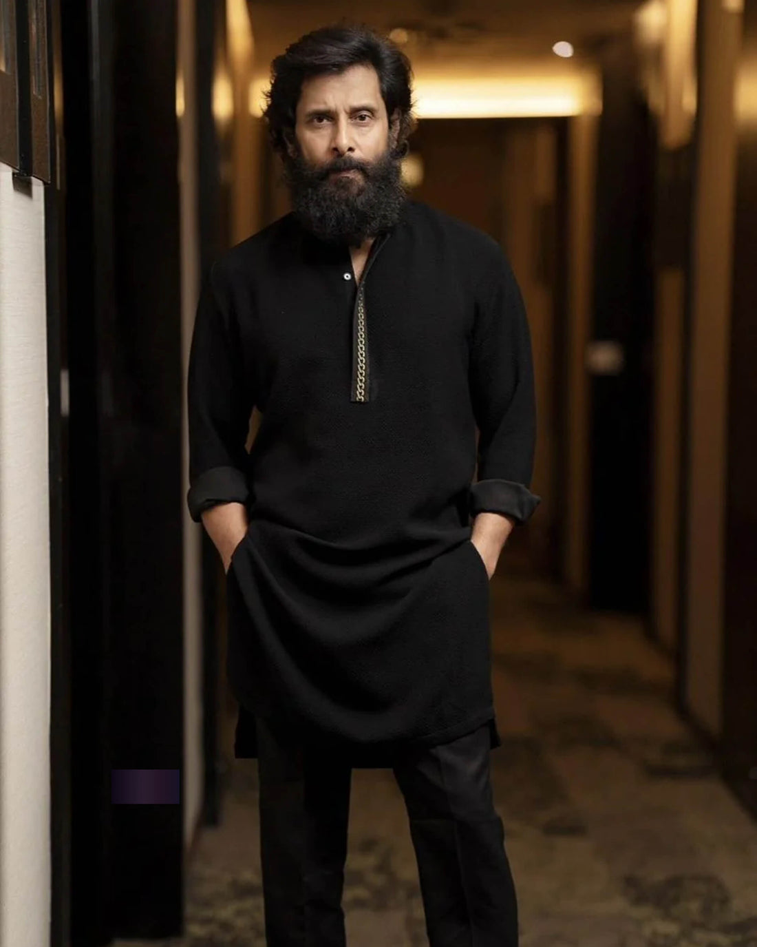 Midnight Black Premium Kurta Set for Men - Elegant Festive & Party Wear Ethnic Outfit