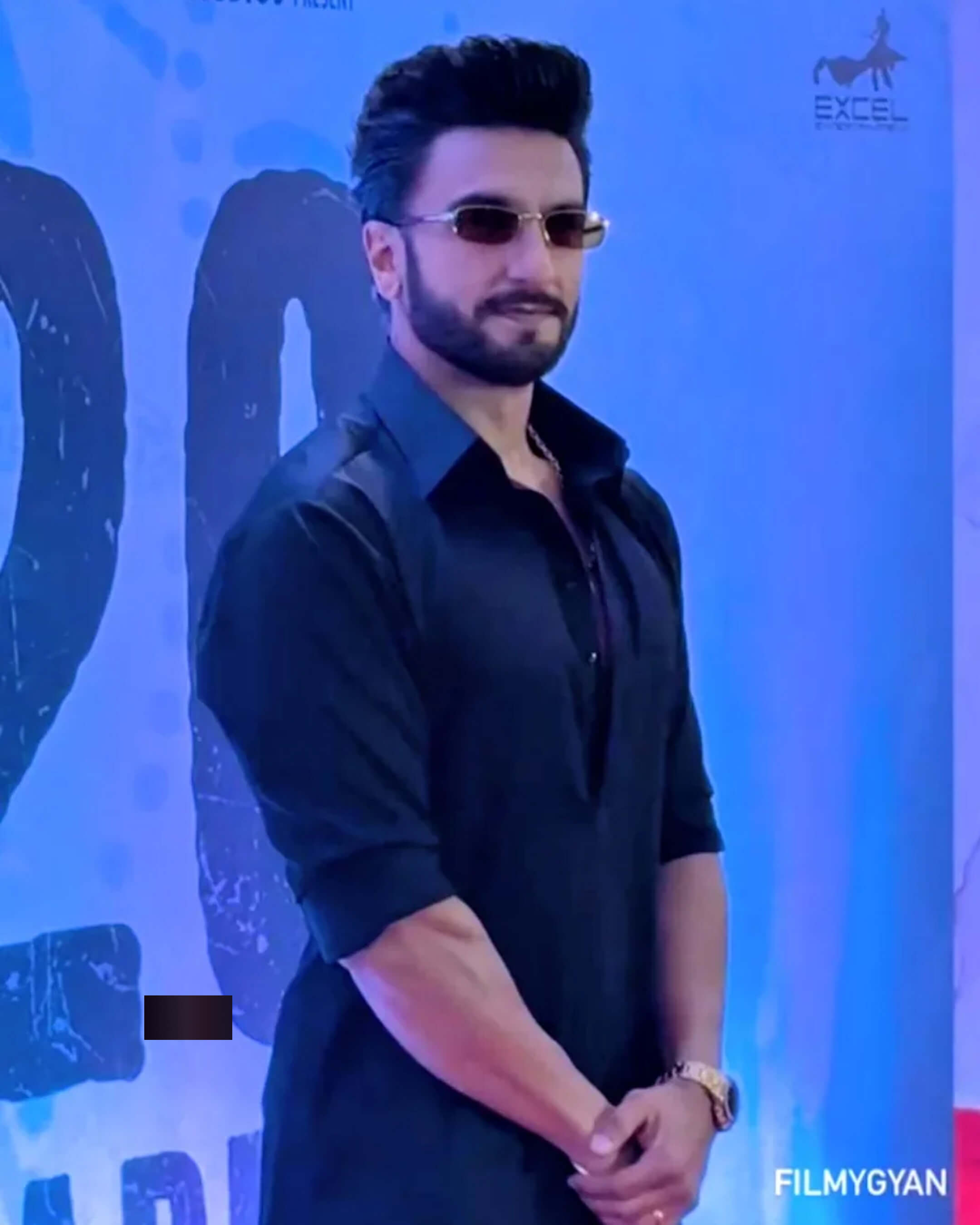 Ranveer Singh Inspired Black Satin Kurta Pajama Set for Men