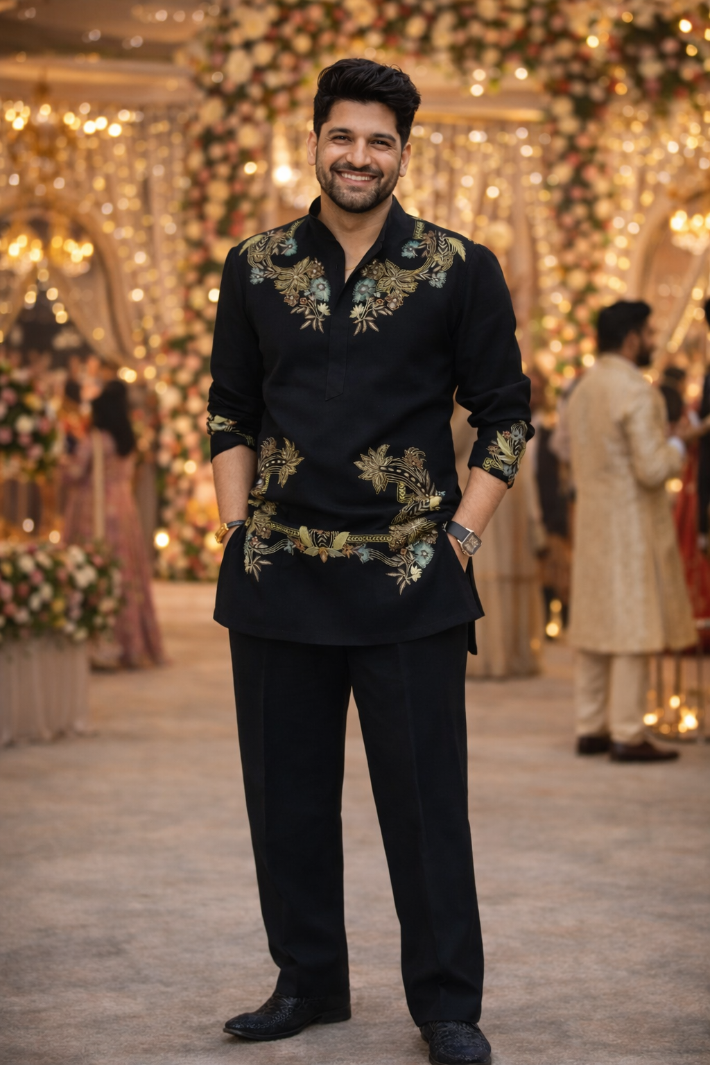 Kapil Inspired Embroidered Kurta Set for Men - Wedding & Festive Wear